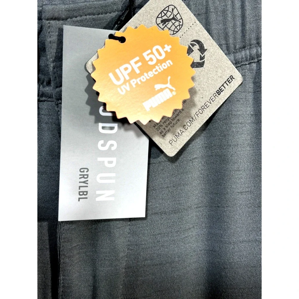 PUMA Men's CLOUDSPUN Golf Pants Size L (32X30) Gray UPF 50+‎ Lightweight Stretch